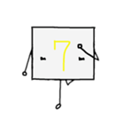 闇数字キャラ(みずいろ、きいろ)（個別スタンプ：17）