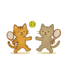 スポーツ好きのネコら。特にテニス。（個別スタンプ：3）