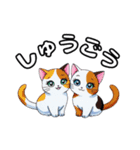可愛い三毛ネコの日常使いスタンプ（個別スタンプ：11）
