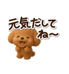 トイプードル【レッド】3D（個別スタンプ：17）