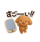 トイプードル【レッド】3D（個別スタンプ：23）