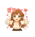 毎日だいすき♡あまあま彼女（個別スタンプ：3）