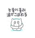 ベベニャンが来ました、(韓国語-日本語)4（個別スタンプ：8）