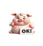 ピンクぶたの崩壊日常（個別スタンプ：5）