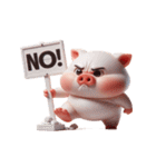 ピンクぶたの崩壊日常（個別スタンプ：8）