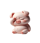 ピンクぶたの崩壊日常（個別スタンプ：11）
