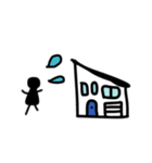 片流れ屋根の家スタンプ（個別スタンプ：18）