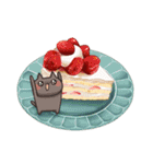 しろとくろ ぱーと30 すいーつ！（個別スタンプ：1）