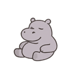 ぐうたらカバHugoの何もしない日常（個別スタンプ：1）