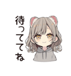 フェレットちゃんの家庭連絡★家族（個別スタンプ：27）