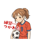 サッカー 女子 部活 スポーツ (小)（個別スタンプ：6）