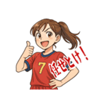 サッカー 女子 部活 スポーツ (小)（個別スタンプ：12）