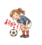 サッカー 女子 部活 スポーツ (小)（個別スタンプ：21）