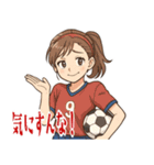 サッカー 女子 部活 スポーツ (小)（個別スタンプ：22）