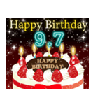 9月上旬❤️日付入り❤️誕生日おめでとう❣️（個別スタンプ：7）