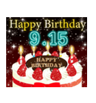9月上旬❤️日付入り❤️誕生日おめでとう❣️（個別スタンプ：15）