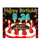 9月下旬❤️日付入り❤️誕生日おめでとう❣️（個別スタンプ：9）