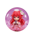 赤い精霊みなみちゃんカプセルトイ（個別スタンプ：1）