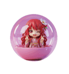 赤い精霊みなみちゃんカプセルトイ（個別スタンプ：2）