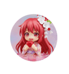 赤い精霊みなみちゃんカプセルトイ（個別スタンプ：5）