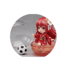 赤い精霊みなみちゃんカプセルトイ（個別スタンプ：6）