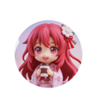赤い精霊みなみちゃんカプセルトイ（個別スタンプ：7）