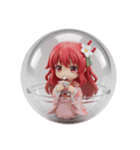 赤い精霊みなみちゃんカプセルトイ（個別スタンプ：8）