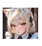 猫耳のプラチナブロンド ＆ 甘え顔0（個別スタンプ：2）