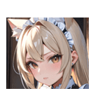猫耳のプラチナブロンド ＆ 甘え顔0（個別スタンプ：5）