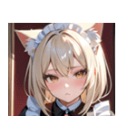 猫耳のプラチナブロンド ＆ 甘え顔0（個別スタンプ：6）