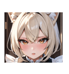 猫耳のプラチナブロンド ＆ 甘え顔0（個別スタンプ：7）