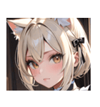 猫耳のプラチナブロンド ＆ 甘え顔0（個別スタンプ：8）