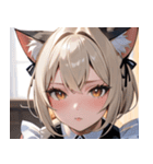 猫耳のプラチナブロンド ＆ 甘え顔0（個別スタンプ：9）