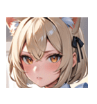 猫耳のプラチナブロンド ＆ 甘え顔0（個別スタンプ：10）