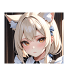 猫耳のプラチナブロンド ＆ 甘え顔0（個別スタンプ：11）