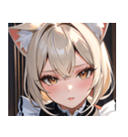 猫耳のプラチナブロンド ＆ 甘え顔0（個別スタンプ：13）