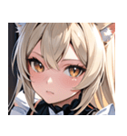 猫耳のプラチナブロンド ＆ 甘え顔0（個別スタンプ：14）