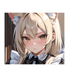 猫耳のプラチナブロンド ＆ 甘え顔0（個別スタンプ：15）