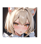 猫耳のプラチナブロンド ＆ 甘え顔0（個別スタンプ：17）