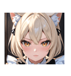 猫耳のプラチナブロンド ＆ 甘え顔0（個別スタンプ：18）