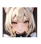 猫耳のプラチナブロンド ＆ 甘え顔0（個別スタンプ：20）