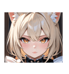 猫耳のプラチナブロンド ＆ 甘え顔0（個別スタンプ：21）