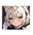 猫耳のプラチナブロンド ＆ 甘え顔0（個別スタンプ：24）