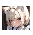 猫耳のプラチナブロンド ＆ 甘え顔0（個別スタンプ：25）