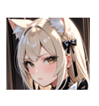 猫耳のプラチナブロンド ＆ 甘え顔0（個別スタンプ：27）