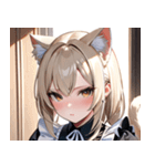 猫耳のプラチナブロンド ＆ 甘え顔0（個別スタンプ：30）