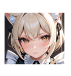 猫耳のプラチナブロンド ＆ 甘え顔0（個別スタンプ：32）