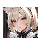 猫耳のプラチナブロンド ＆ 甘え顔0（個別スタンプ：33）