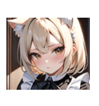猫耳のプラチナブロンド ＆ 甘え顔0（個別スタンプ：34）