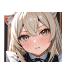 猫耳のプラチナブロンド ＆ 甘え顔0（個別スタンプ：35）